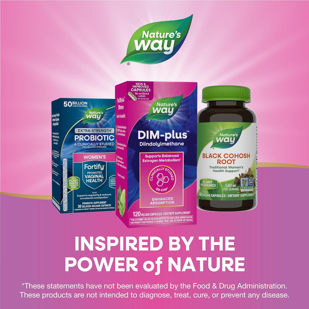 Buy now Nature's Way DIM-Plus, DIM Supplement, Supports Balanced Estrogen Metabolism*, Supports Estrogen Hormone Balance*, Diindolylmethane, 120 Vegan Capsules at indiglob india