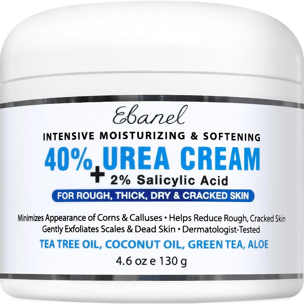 Buy now Ebanel Urea Cream 40% plus Salicylic Acid 2%, Foot Cream for Dry Cracked Heels Feet Knees Elbows Hands, Foot Dead Skin Cuticle Callus Remover Toenail Softener, Keratolytic Skin Barrier Repair at indiglob india