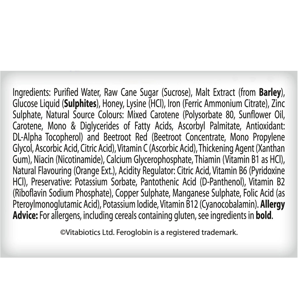 Vitabiotics Organic Feroglobin Liquid 500ml