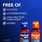 Buy now VICKS Kids DayQuil & NyQuil Berry Cold & Cough Medicine Co-Pack, Daytime & Nighttime Relief of Multiple Symptoms, Great-Tasting Berry Flavor, Free of Alcohol & Acetaminophen, for Ages 6+, 2x8oz at indiglob india