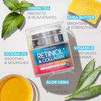 Buy now Retinol Cream for Face with Hyaluronic Acid, Day-Night Anti-Aging Moisturizer for Women, Men, Collagen Cream for Face Reduces Wrinkles, Dryness, 1.85 Oz at indiglob india