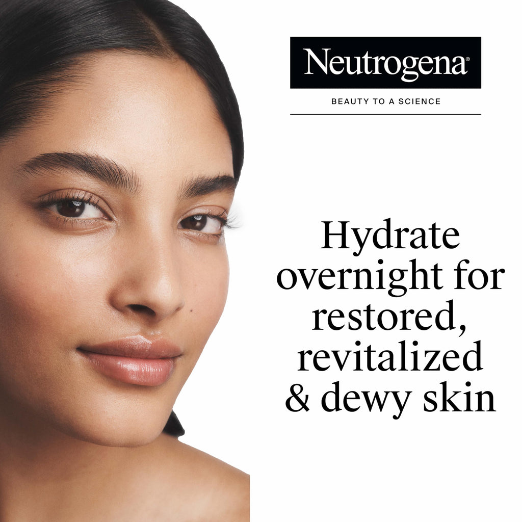 Neutrogena Hydro Boost Night Pressed Serum, 1.7 oz | Hyaluronic Acid & Antioxidants, Hydrating Face Moisturizer, Restores & Revitalizes Skin Overnight, Normal to Extra Dry Skin
