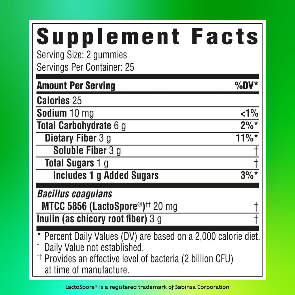 Benefiber Prebiotic Fiber Supplement Gummies, Assorted Fruit Flavor, 50 Ct | Plant-based Prebiotic Fiber, Supports Gut Health by Nourishing Good Gut Bacteria, GLP-1 Support for Digestive Health