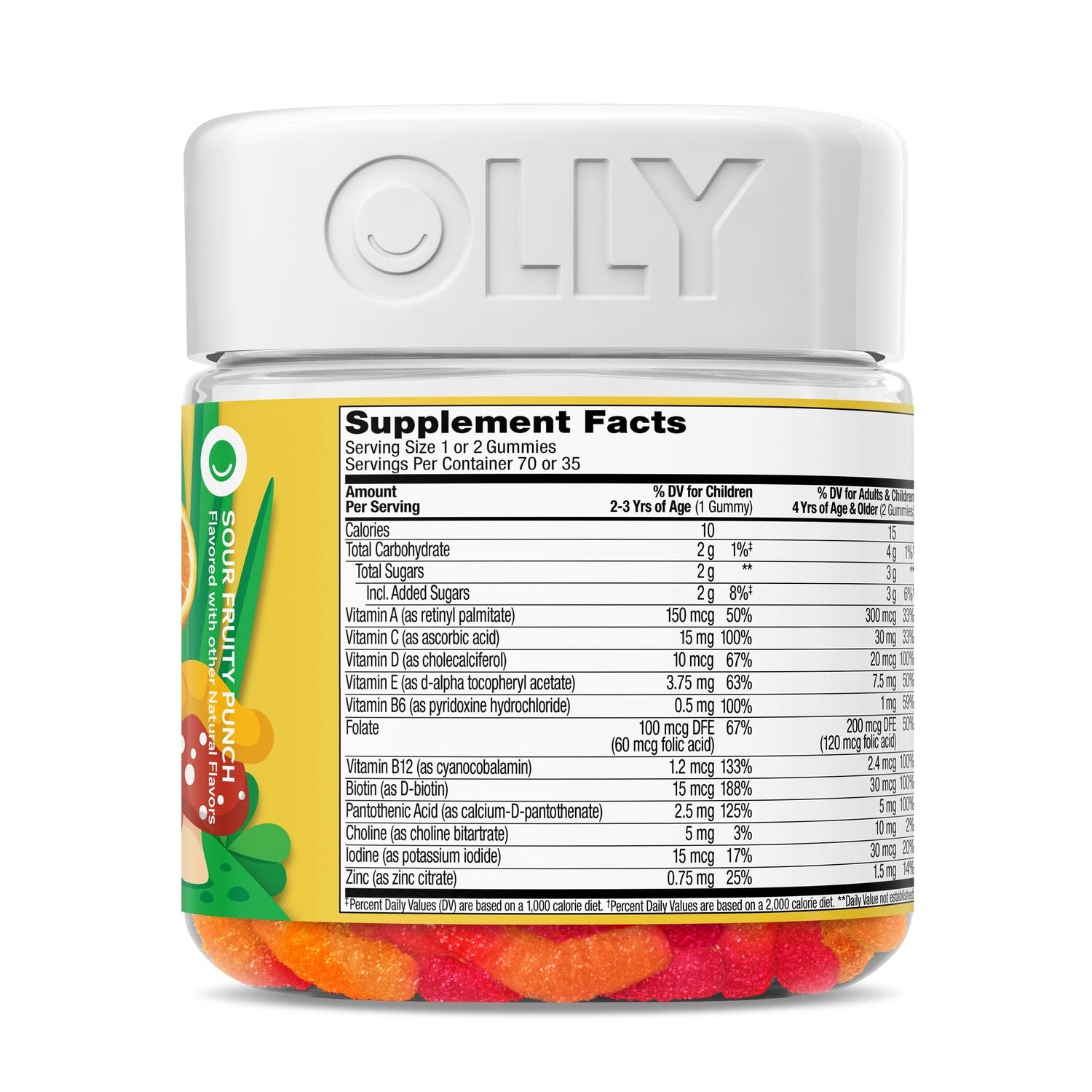 OLLY Kids Multi Gummy Worms, Overall Wellness & Immune Support - 70 Count