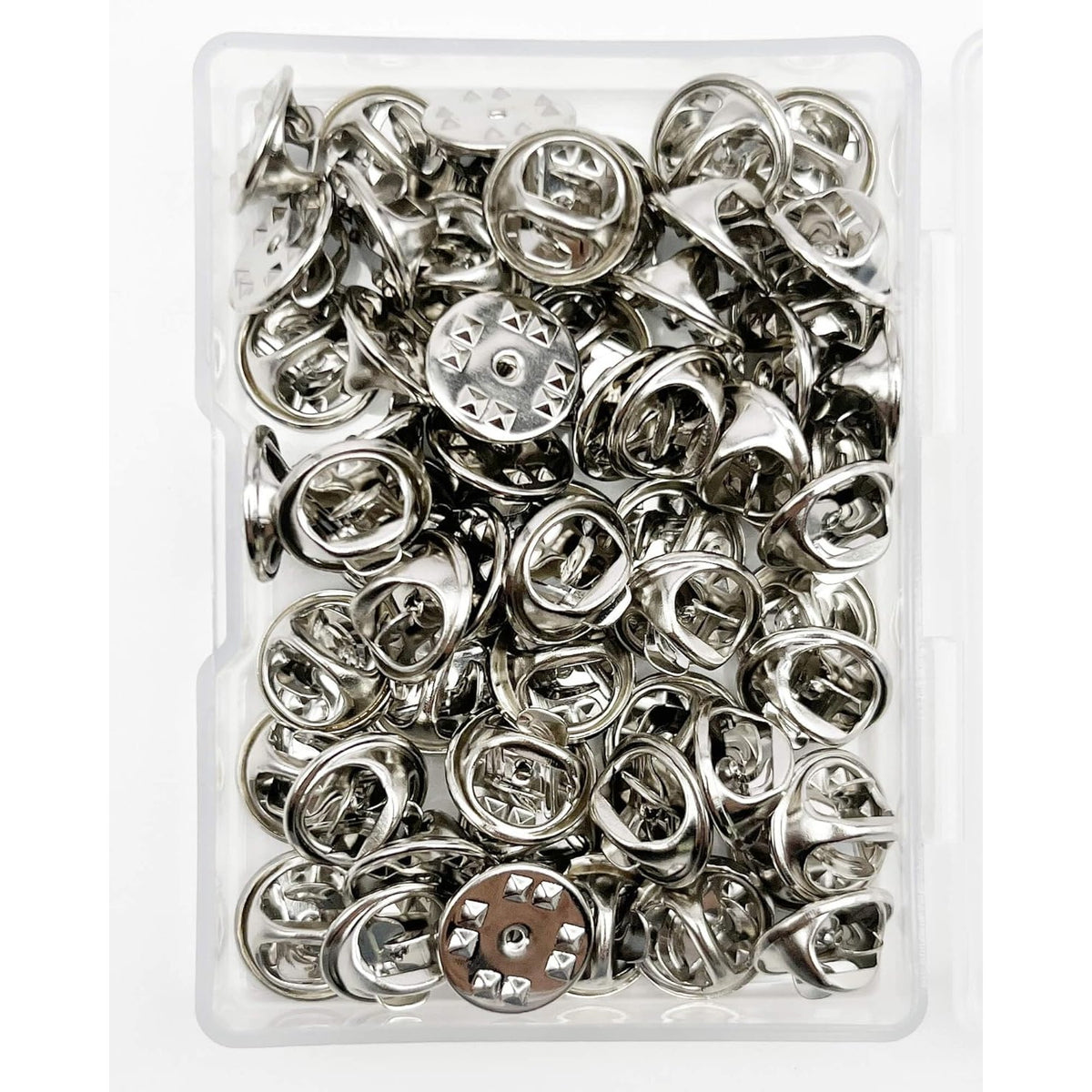 Lock Pin Backs for Lapel Pins, 50 Pack