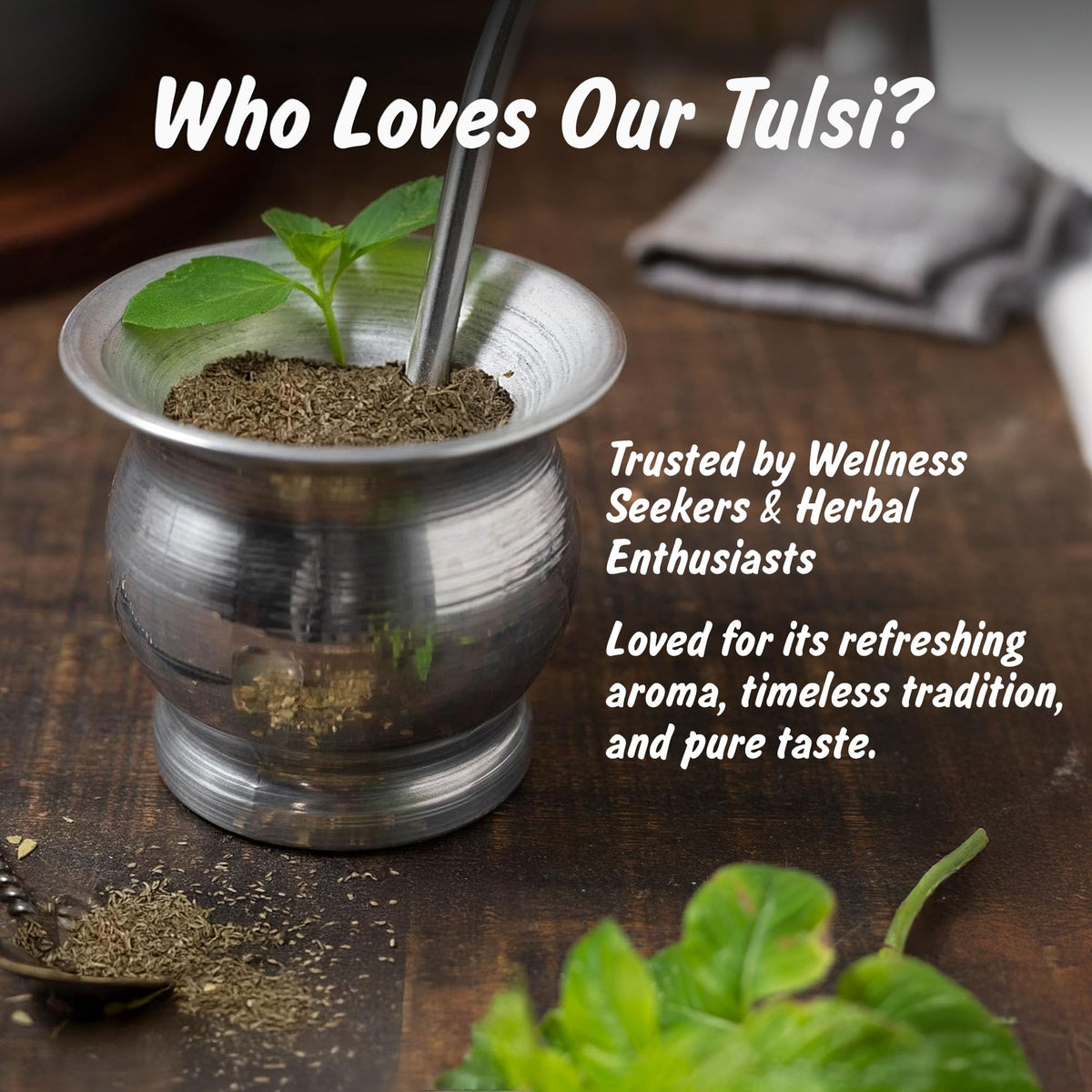 Spice Profile Organic Indian Tulsi Cut & Sifted | 2 oz | Lab Tested