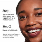 Neutrogena Healthy Lengths Mascara Black 02, 0.21 oz | Strengthens, Lengthens, Helps Lashes Grow, Vitamin E, Olive Oil Formula, No Clumping or Flaking
