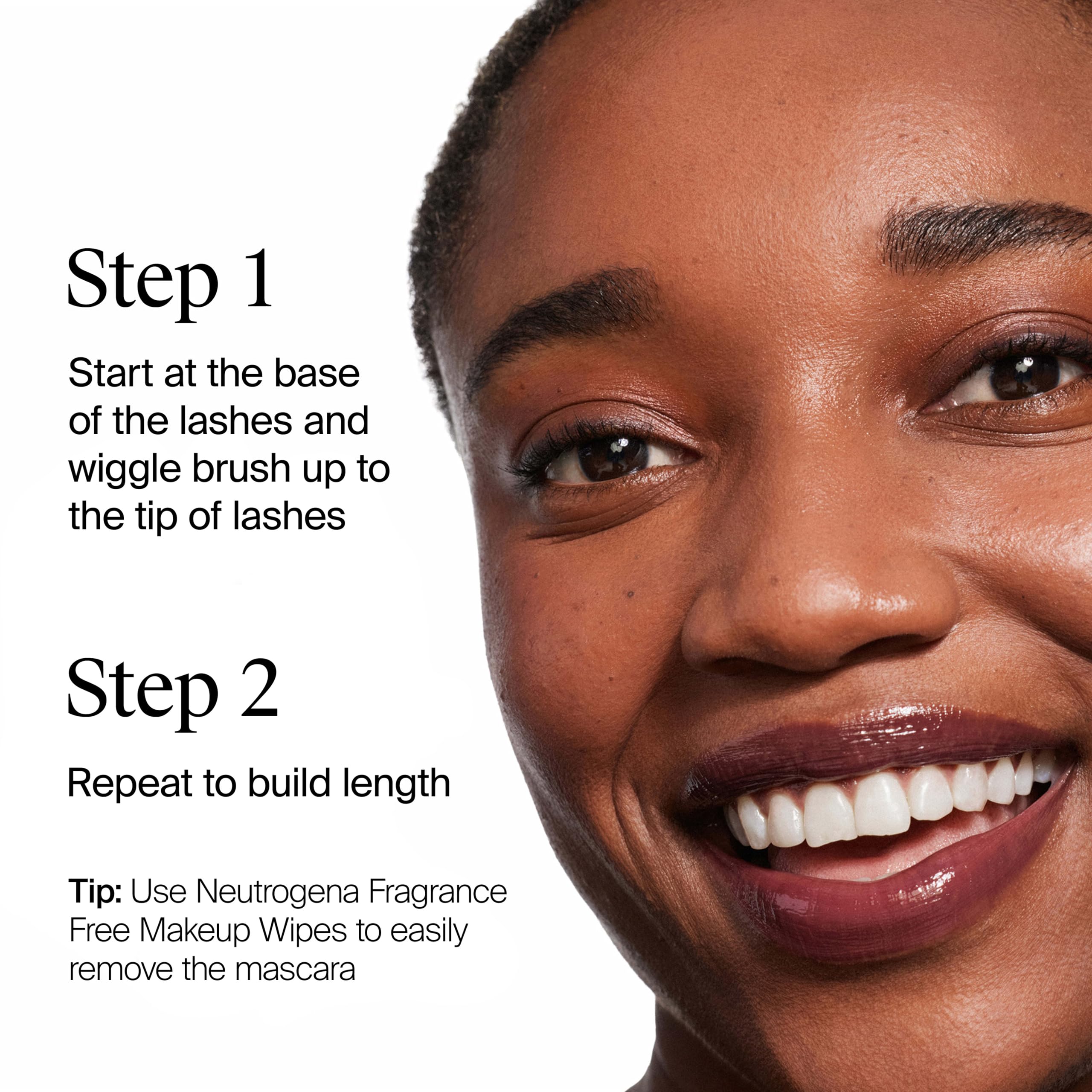 Neutrogena Healthy Lengths Mascara Black 02, 0.21 oz | Strengthens, Lengthens, Helps Lashes Grow, Vitamin E, Olive Oil Formula, No Clumping or Flaking