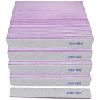Nail Files (24 Pack), 100/180 Grit Emery Boards Nail File for Natural Nails and Acrylic Nails, Double Sided Emory Boards limas para unas acrilicas Profesional Fingernail Filer Reusable Manicure Gray