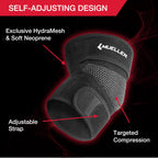 MUELLER Sports Medicine Adjustable Elbow Brace, Elbow Pain Relief Support Sleeve for Men and Women, For Tennis, Golf, Painting, Factory-Line Work, and More, Black, One Size