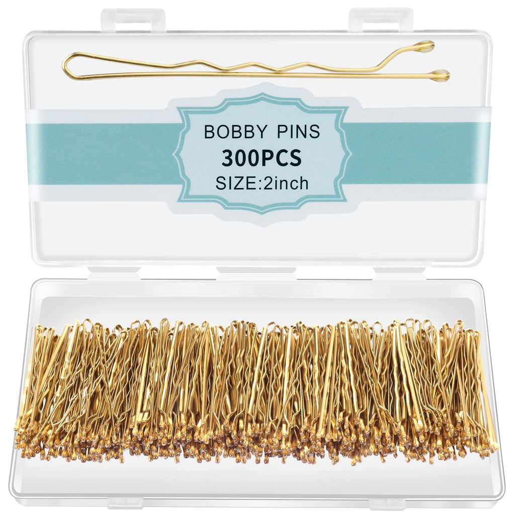 300 Pcs Bobby Pins Black, Hair Pins for Women Girls and Kids, Invisible Wave Hair clips Bulk with Storage box, Pain-Free Hairpins（2 Inch Black）