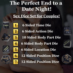 7 Piece Sexy Dice Game for Couples – Fun Sex Die & Date Night Dice with Positions, Actions & Body Parts – Naughty Adult Intimate Gifts for Him & Her – Sexual Couples Dice for Romantic Foreplay Fun