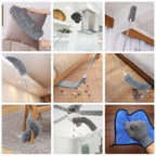 Duster with Extension Pole for Cleaning Ceiling Fans, High Ceilings, in Addition, Dusters for Cleaning Can Also Be Used for Low Places Cleaning, Such As Cabinets, Sofas, and Other Small Spaces.