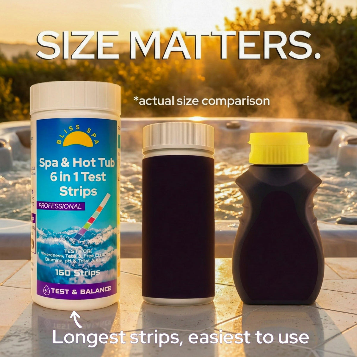 Spa Hot Tub Test Strips with App 6 in 1 (150 Strips) Easy, Accurate Testing