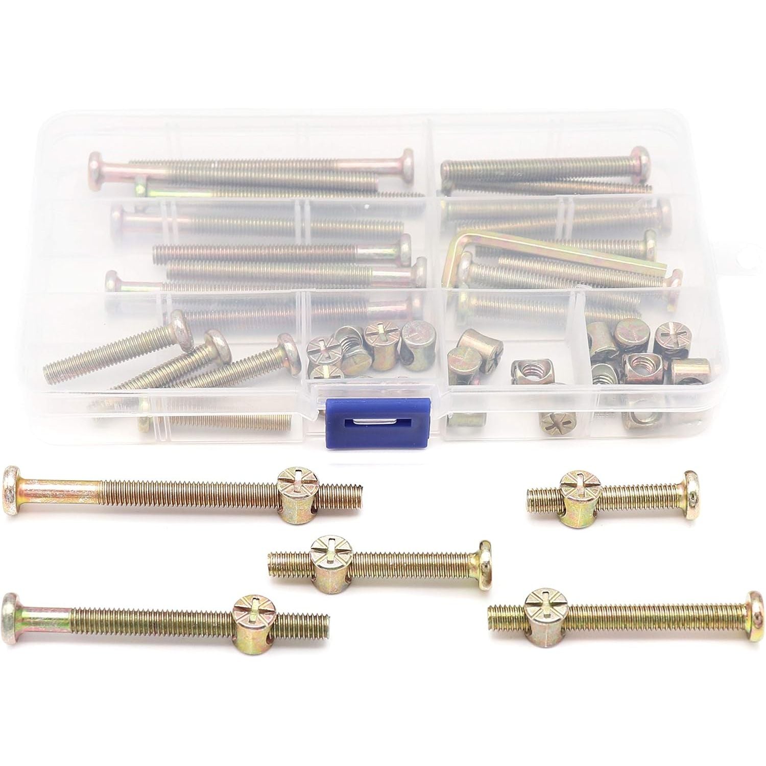 Buy now binifiMux 10-Pack M6 x 90mm Hex Allen Head Furniture Crib Baby Bed Bolt and Barrel Nuts, for Bunk Bed Chairs Cots Headboard 25-Pack M6x40 50 60 70 80mm at indiglob india
