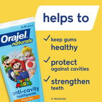 Orajel Naturals Super Mario Kids Fluoride Toothpaste, Berry, 4.2 Oz, 4-Pack