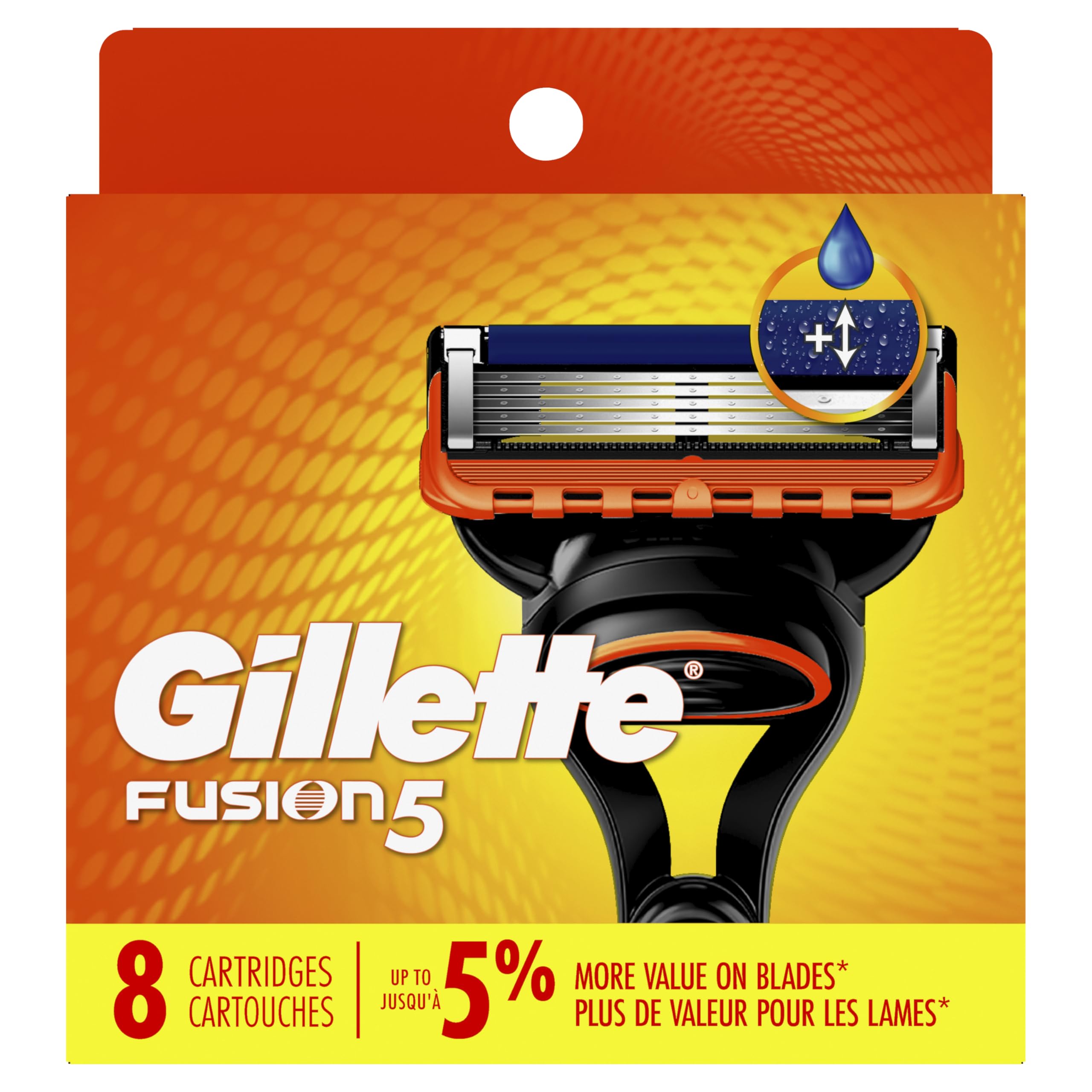 Buy now Gillette Fusion5 Razor Refills for Men, 8 Razor Blade Refills at indiglob india