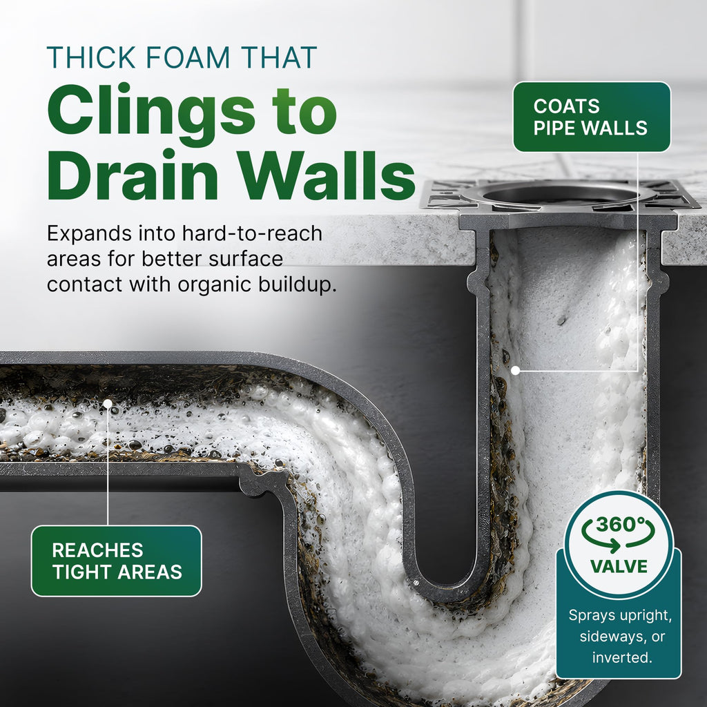 Bundle - InVade Hot Spot+ Bio-Enzyme Foam (19 oz) with Bug and Blade 24-Inch Extension Hose, Biodegradable Drain Pipe Degreaser and Citrus Oil Odor Neutralizer
