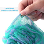 Buy now AmazerBath Loofah Sponge 60g/Piece, Exfoliating Bath Sponge Body Scrubber - Loofa Set of 4 Flower Color (Green-Purple) at indiglob india