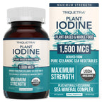 Organic Iodine Supplement from Sea Vegetable Complex, Whole Food & Raw Form - Iodine Plus Trace Mineral Complex – Contains Purest Icelandic Sea Kelp, Irish Moss & Bladderwrack (250 mcg)