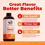 MARYRUTH'S Liquid Multivitamin + Hair Growth, Clinically Thicker Hair, 15oz | Clinically Tested in Women for Thicker Hair & Facial Wrinkles, Biotin 10000mcg, Lustriva Hair Growth Supplements, Skin Care
