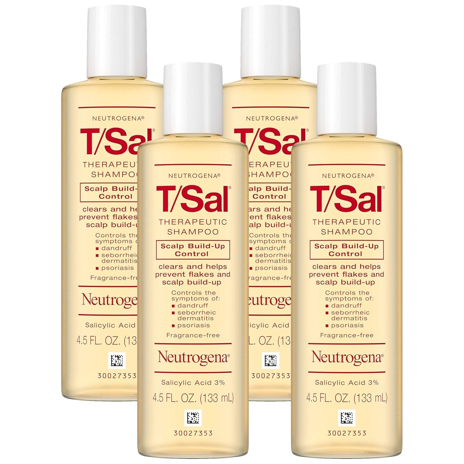 Buy now Neutrogena T/Sal Therapeutic Dandruff Shampoo, Scalp Build-Up Control, 3% Salicylic Acid, Scalp Psoriasis Treatment, Seborrheic Dermatitis Shampoo, Clears & Controls Flakes, Fragrance Free, 4.5 fl oz 4.5 Fl Oz (Pack of 4) Unflavored at indiglob india