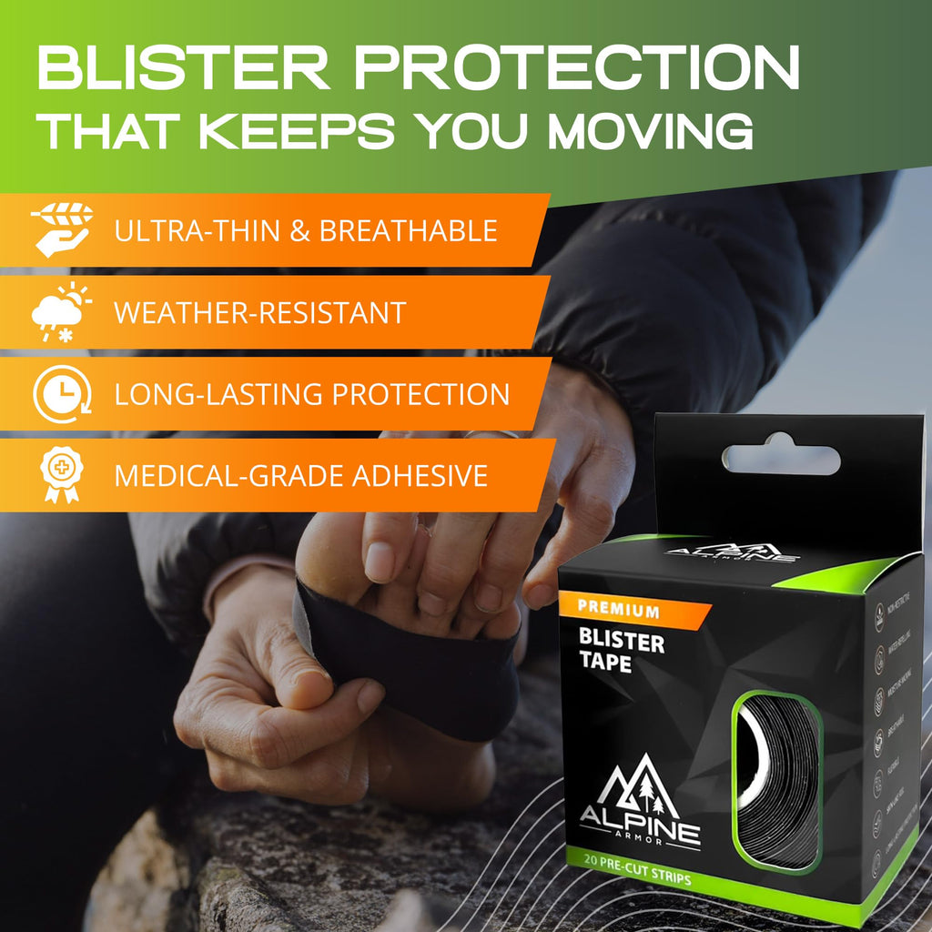 Blister Tape - Ultra-Thin 20 Precut Nylon Strips - 10in x 2in