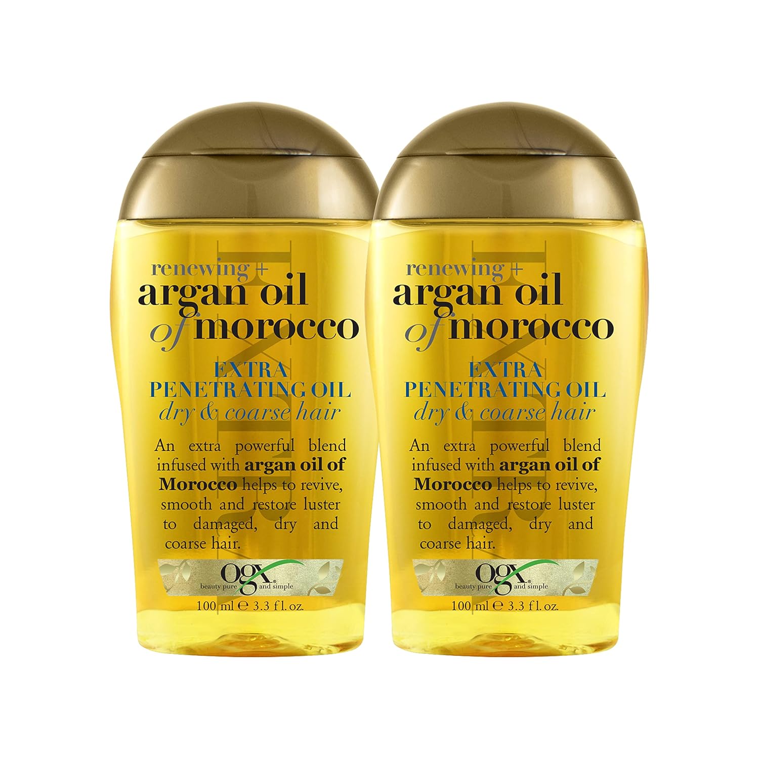 Buy now OGX Renewing + Argan Oil of Morocco Hair Oil, Extra Strength Penetrating Serum Treatment for Dry, Damaged, Frizzy, Curly & Coarse Hair, Cold-Pressed Argan Oil, Shine, 3.3 Fl Oz Citrus 3.3 Fl Oz (Pack of 2) at indiglob india