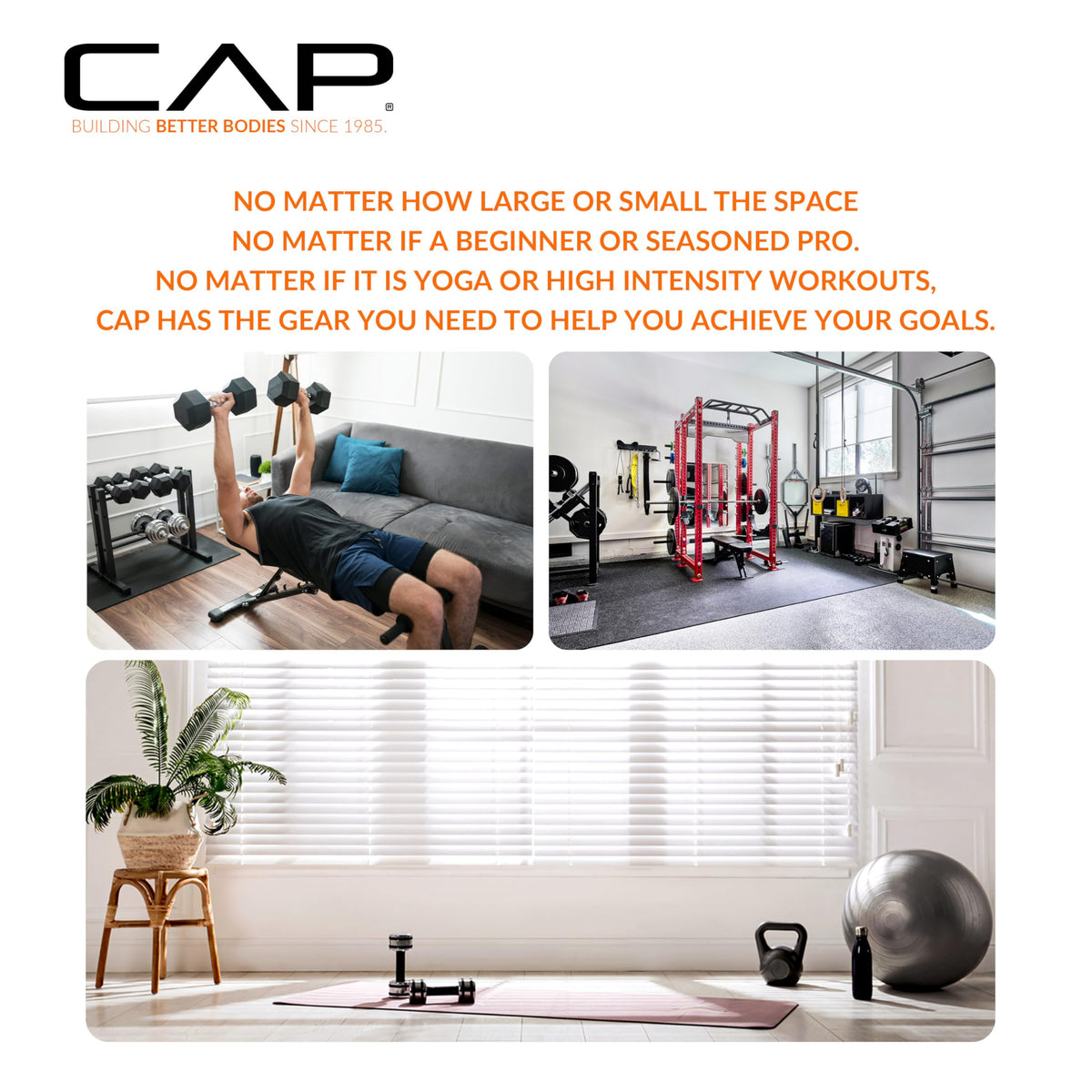 CAP Threaded Barbell Set with 100 LB Cement Grip Plates | 47" Threaded Bar, 25LB / 15LB / 10LB Grip Plates, Star Collars, Home Gym Weight Set for Strength Training