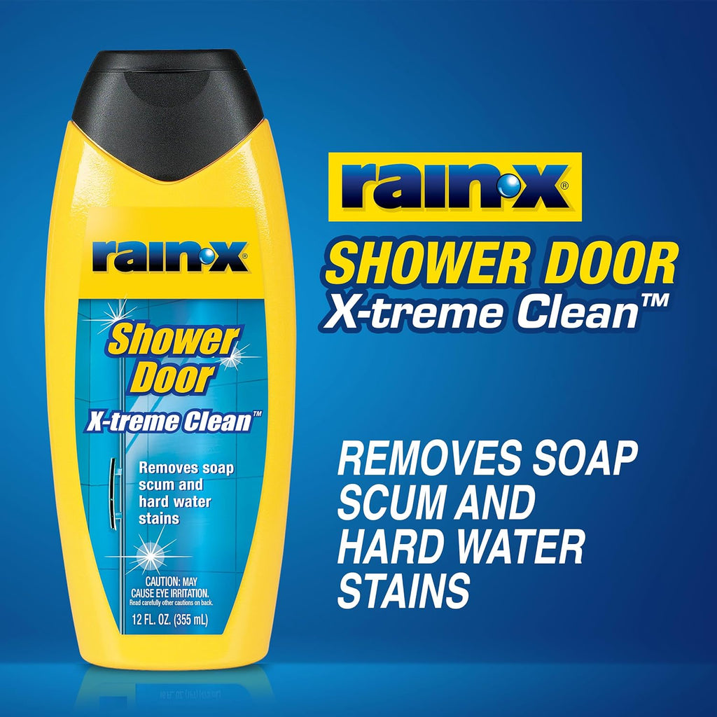 Buy now Rain-X 630035 X-Treme Clean Shower Door Cleaner, 12 Fl. Oz, Formulated To Clean Glass Shower Doors - Easy To Use, Removes Soap Scum, Dirt, Hard Water Build-up, Calcium, Lime Stains And Rust Stains at indiglob india