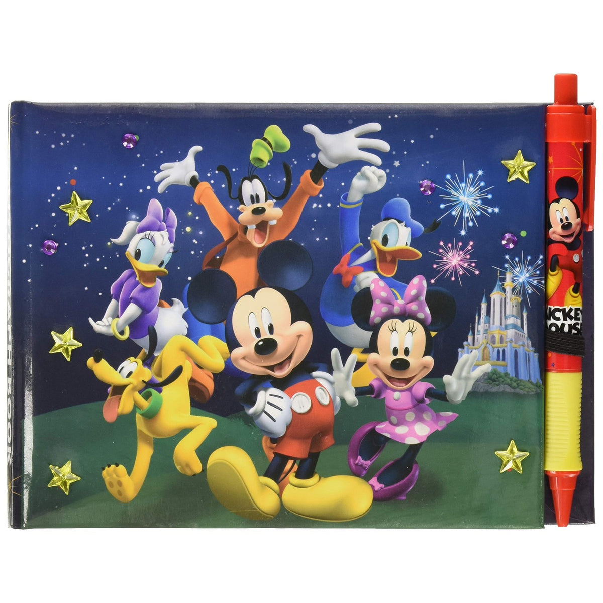 Disney Mickey and Friends Deluxe Autograph Book with Pen