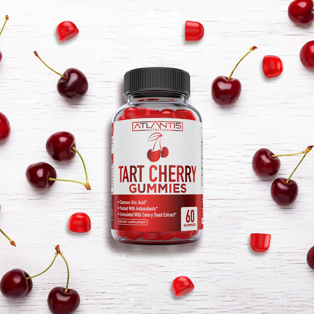 Tart Cherry Gummies with Celery Seed Extract - Advanced Uric Acid Cleanse for Immediate Relief | Joint Relief & Recovery | Powerful Antioxidant with Joint Support - 60 Gummies
