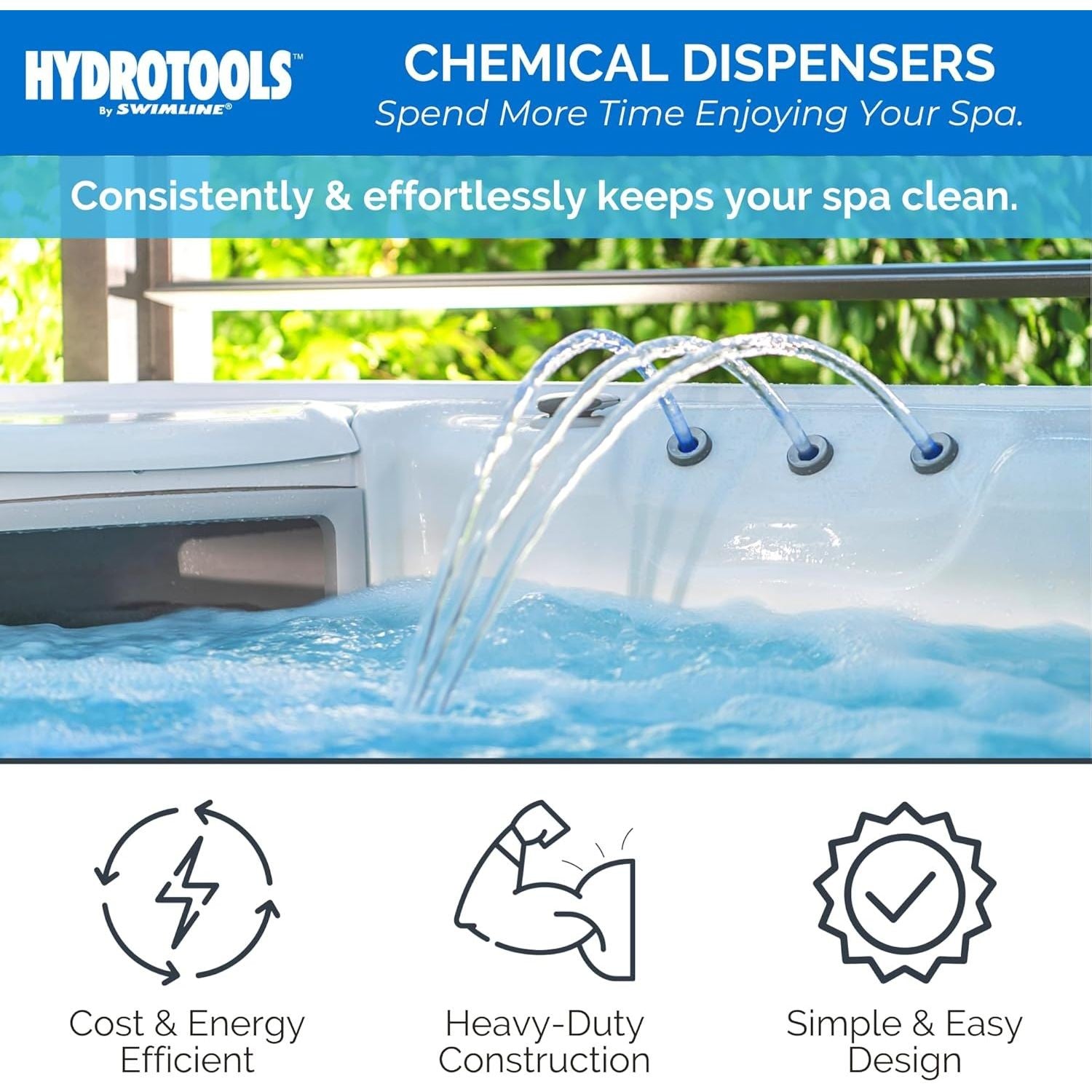 Buy now HYDROTOOLS BY SWIMLINE 8715 Mini Chemical Dispenser For Spas and Personal Pools| Compatible With Bromine & Chlorine Supports 1’’ Tablets | Adjustable Control Ring For Customizable Flow Rate at indiglob india