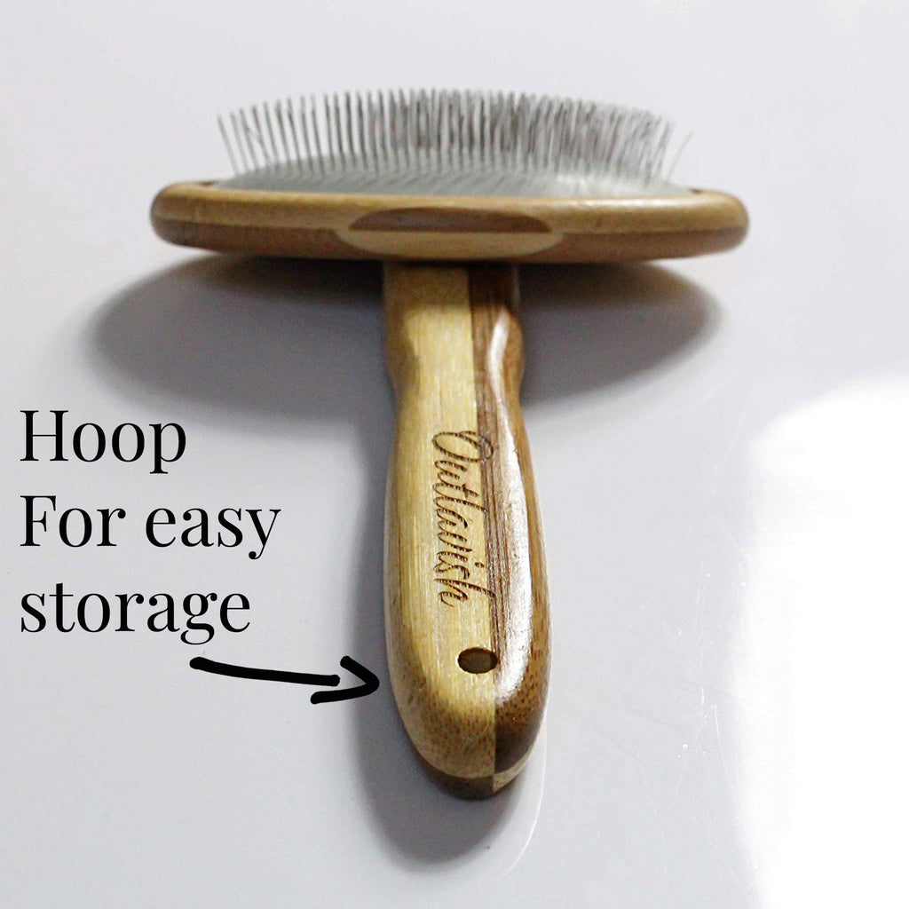 Sheepskin Brush Rug Wool Carpet Cleaner Bamboo Wire Slicker Carding, Unmats Fur & Restores Like New, Longer Prongs, Stronger Design, To Fluff Fleeces, Sherpa, Macrame & Faux Fur Blankets