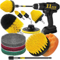 Buy now Holikme 11 Piece Drill Brush Attachment Set Scouring Pads Power Scrubber Brush Scrub Pads for Bathroom Surfaces, Floor, Tub, Shower, Grout, Tile, Corners,Cleaning Brush Default at indiglob india
