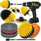 Buy now Holikme 11 Piece Drill Brush Attachment Set Scouring Pads Power Scrubber Brush Scrub Pads for Bathroom Surfaces, Floor, Tub, Shower, Grout, Tile, Corners,Cleaning Brush Default at indiglob india