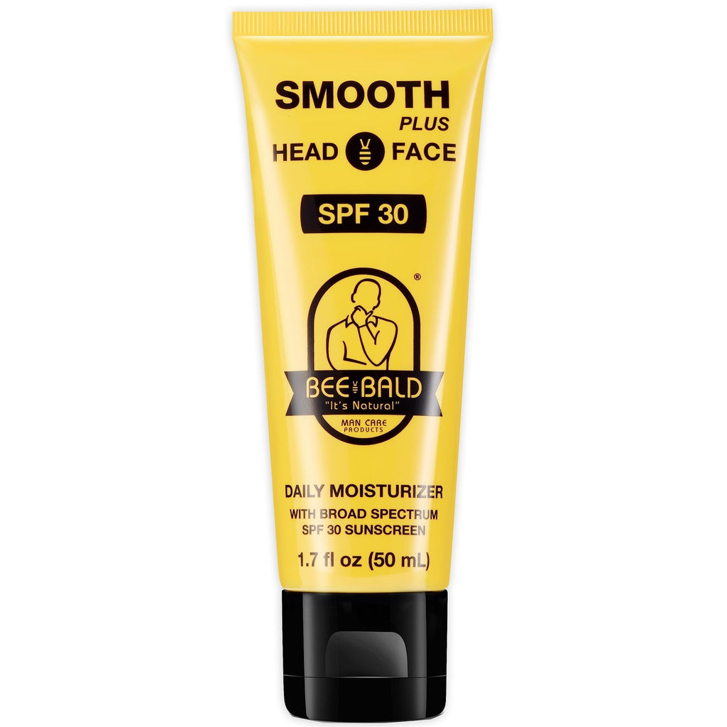 Bee Bald SMOOTH+ Head & Face Sunscreen SPF 30, Scalp Moisturizer, 1.7 fl oz | Hydrates, Shields, and Moisturizes Skin. Blocks Harmful UVA/UVB Sun Rays with SPF 30 on Head or Face. Perfect Daily Defense.