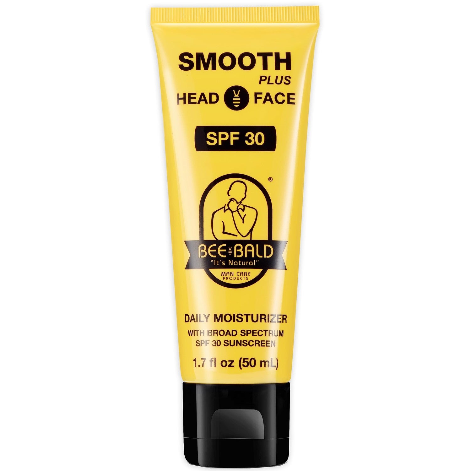 Bee Bald SMOOTH+ Head & Face Sunscreen SPF 30, Scalp Moisturizer, 1.7 fl oz | Hydrates, Shields, and Moisturizes Skin. Blocks Harmful UVA/UVB Sun Rays with SPF 30 on Head or Face. Perfect Daily Defense.