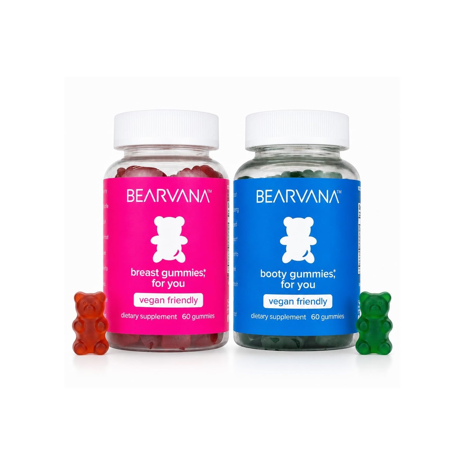 BEARVANA Top & Peach Support Women's Multivitamin Gummies, 120 CT(Berry) | Plant-Based Multivitamin Supplement for Women's Daily Wellness Support, Vegan-Friendly, Gluten-Free, Cruelty-Free and Non-GMO