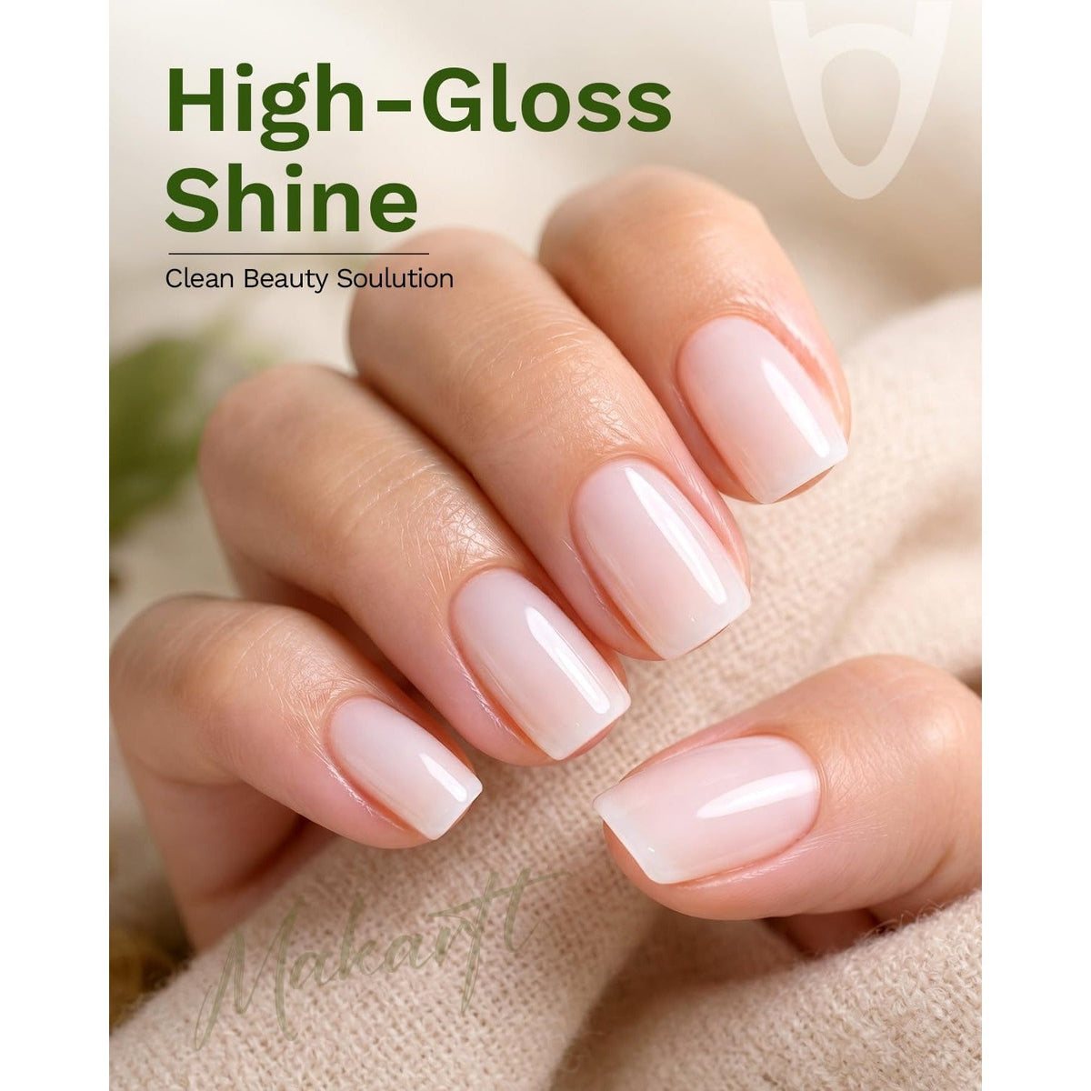 Makartt's Milky Pink Gel Nail Polish offers a high-gloss finish, ideal for a clean beauty look. Verified by CuratCart.
