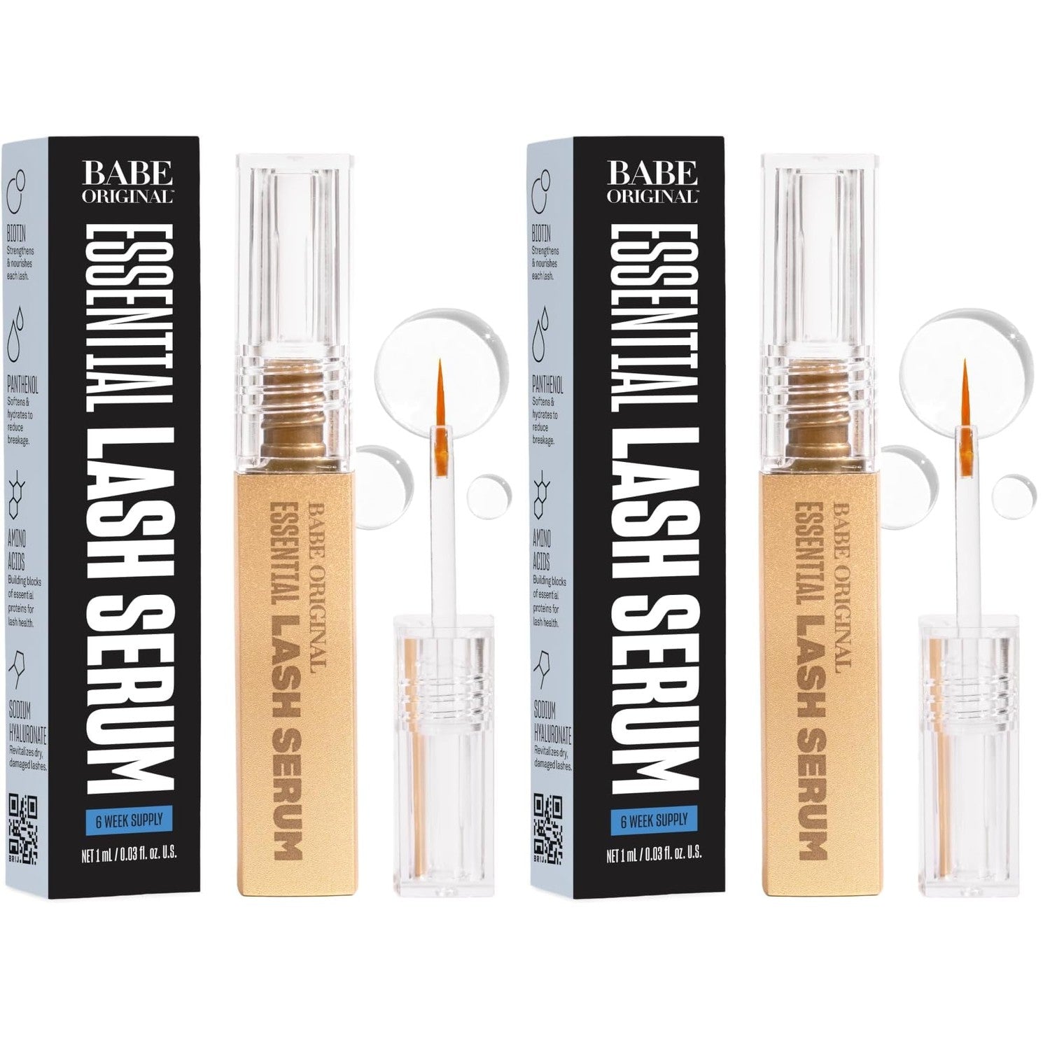 Babe Original Lash Serum - Fuller & Longer Looking Eyelashes, Advanced Lash Enhancing Treatment for Natural Lashes, Extensions & Eyebrows, Vegan & Cruelty-Free