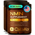 Cata-Kor NMN Supplement – 4-in-1 NAD Supplement with Quercetin | TMG | Resveratrol – NMNH Alternative – Supports Cellular Energy & NAD+ Level – 60 Capsules – Third-Party Tested (1 Pack)