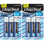 ChapStick Moisturizer Original Lip Balm Tubes, SPF 15 and Skin Protectant - 0.15 Oz, 3 Count (Pack of 1)