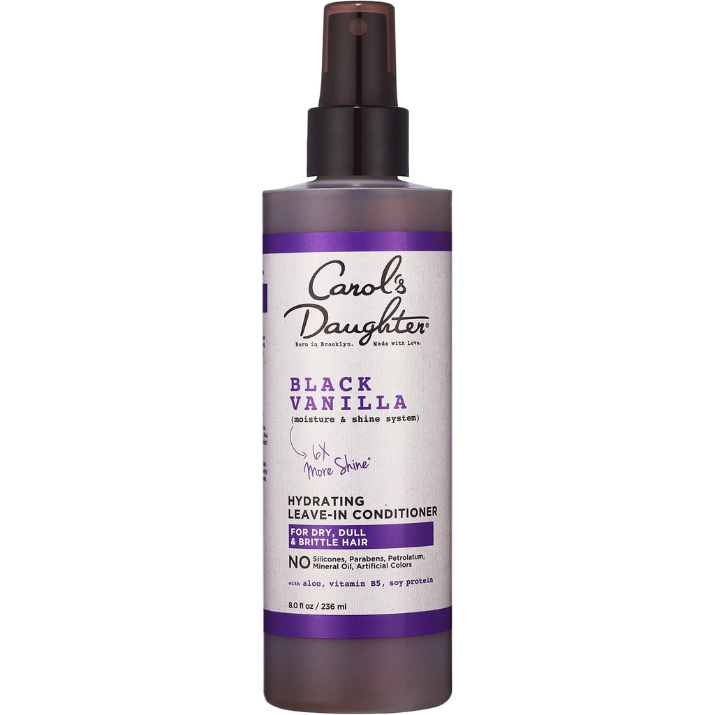 Carol's Daughter Black Vanilla Leave In Conditioner for Curly, Wavy or Natural Hair, Moisturizing Hair Care for Dry, Dull or Brittle Split Ends, 8 Fl Oz