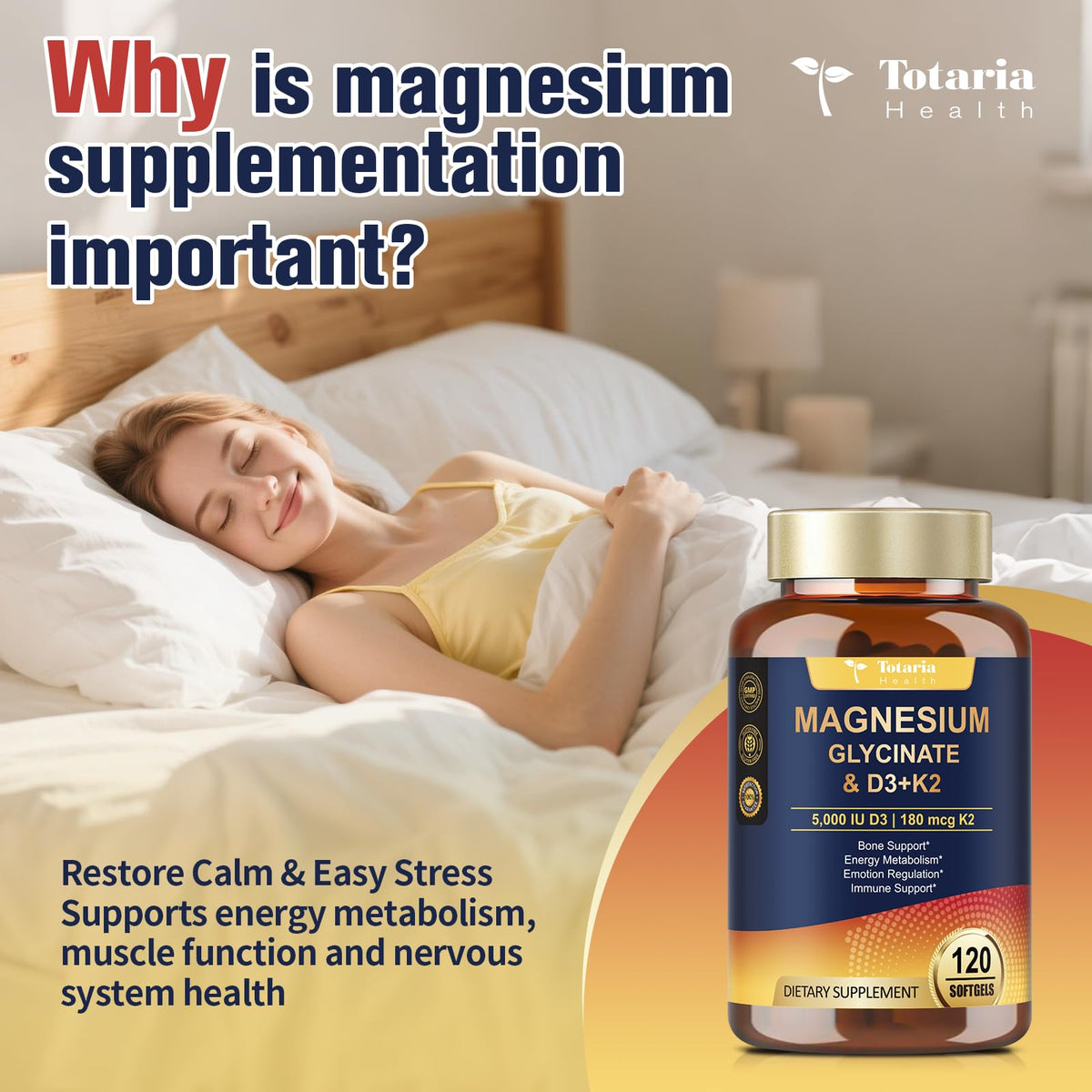 Discover the benefits of Magnesium Glycinate with D3 & K2. Verified by CuratCart, it supports stress relief and immunity.