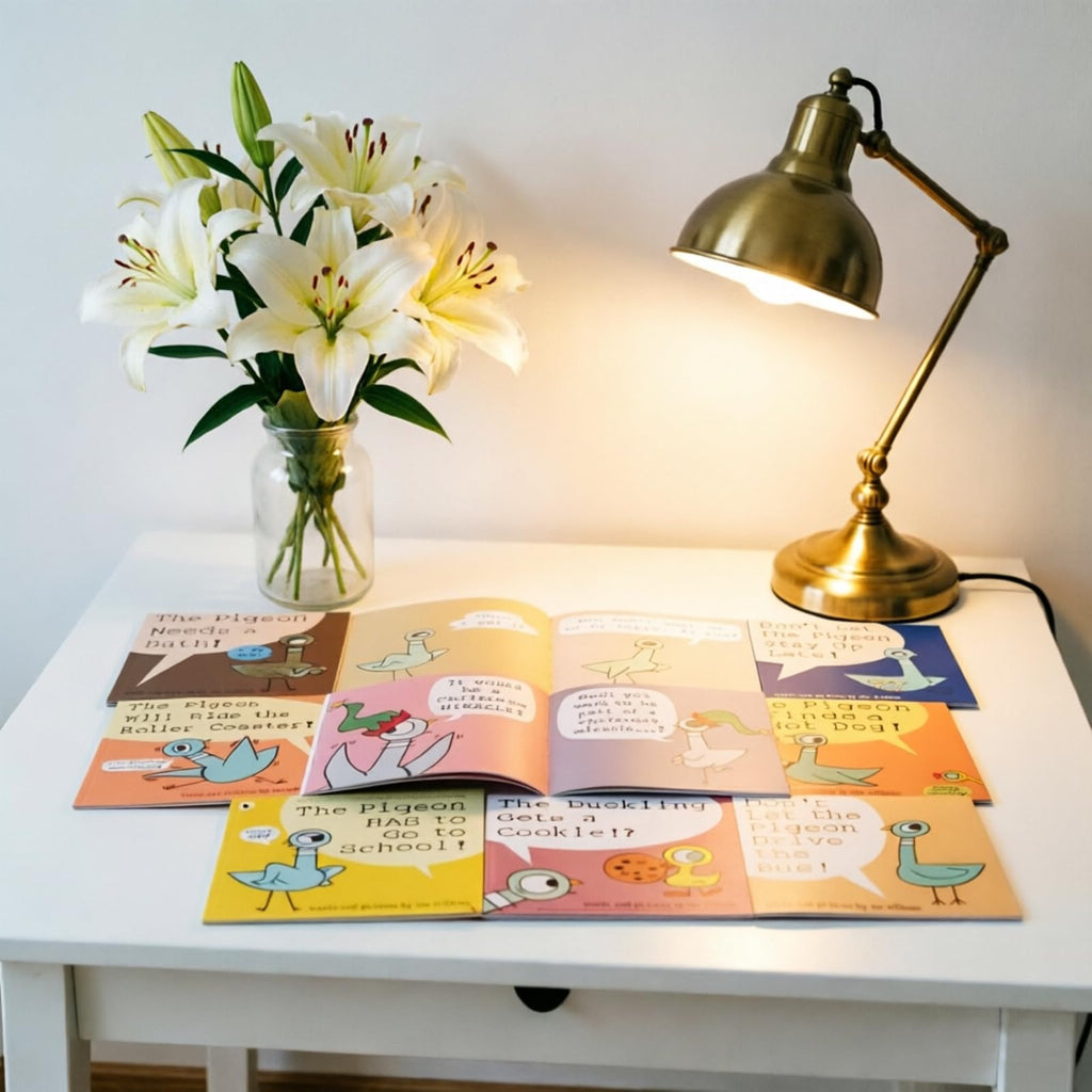 Explore the Pigeon Books Paperback Set, featuring vibrant illustrations. Available in India at Curat Cart, 100% Authentic.