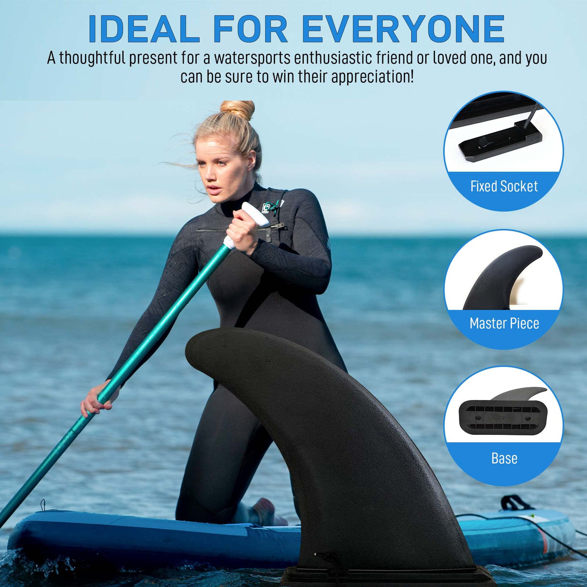 High-quality fin replacement for Stand Up Paddleboard, showcasing premium material design. Available at Curat Cart.