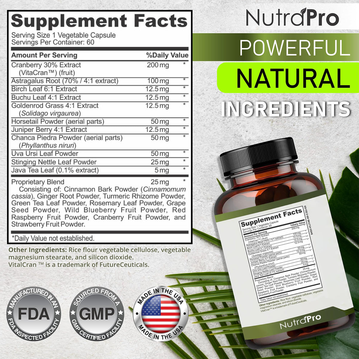NutraPro Kidney Cleanse Detox & Repair and Bladder Support- Kidney Support Supplement for Kidney Restore with Chanca Piedra,Cranberry, Juniper Berries for Detox and Bladder Health.60 Day Supply.