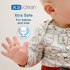 X3 Clean Foaming Hand Sanitizer, Alcohol Free and Fragrance Free, Kills 99.9% Germs, Moisturizing Formula, Travel Size 2.5 oz (3 Pack)