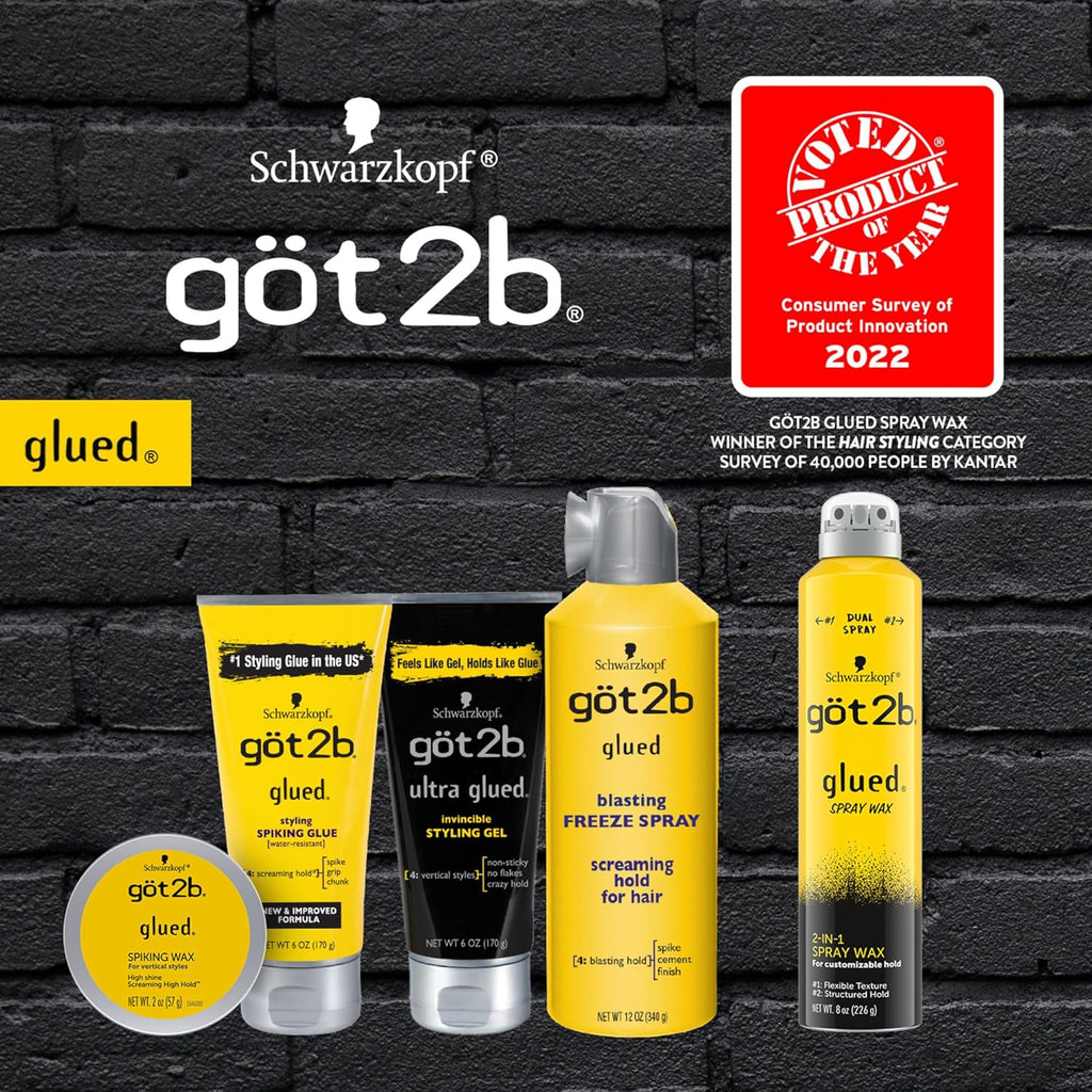 Buy now Got2b Glued Blasting Freeze Hairspray Aero, 12 Ounce (Pack of 6) at indiglob india